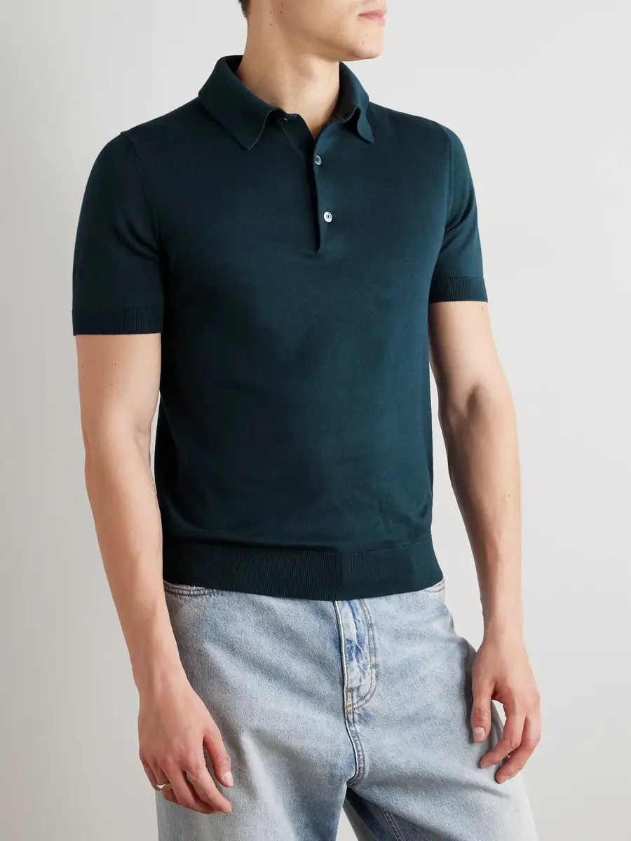 Zegna Slim-Fit Cotton Polo Shirt - Men | Thumbnail 3 Zegna Slim-Fit Cotton Polo Shirt - Men | Thumbnail 3