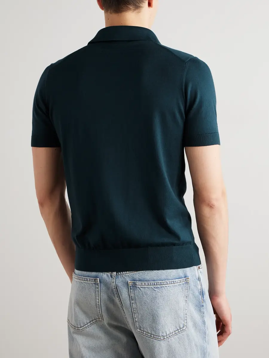 Zegna Slim-Fit Cotton Polo Shirt - Men | Thumbnail 4 Zegna Slim-Fit Cotton Polo Shirt - Men | Thumbnail 4