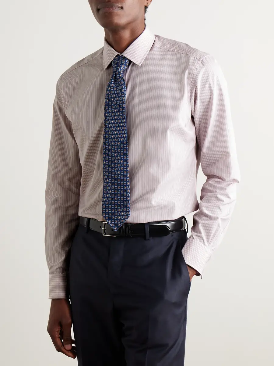 Charvet Striped Cotton-Poplin Shirt - Men | Thumbnail 2