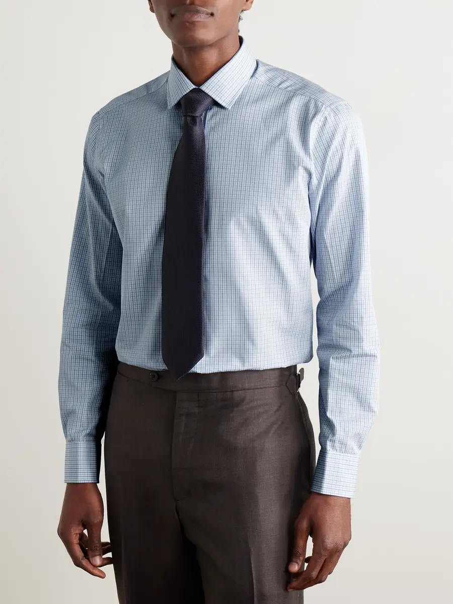 Charvet Checked Cotton-Poplin Shirt - Men | Thumbnail 2