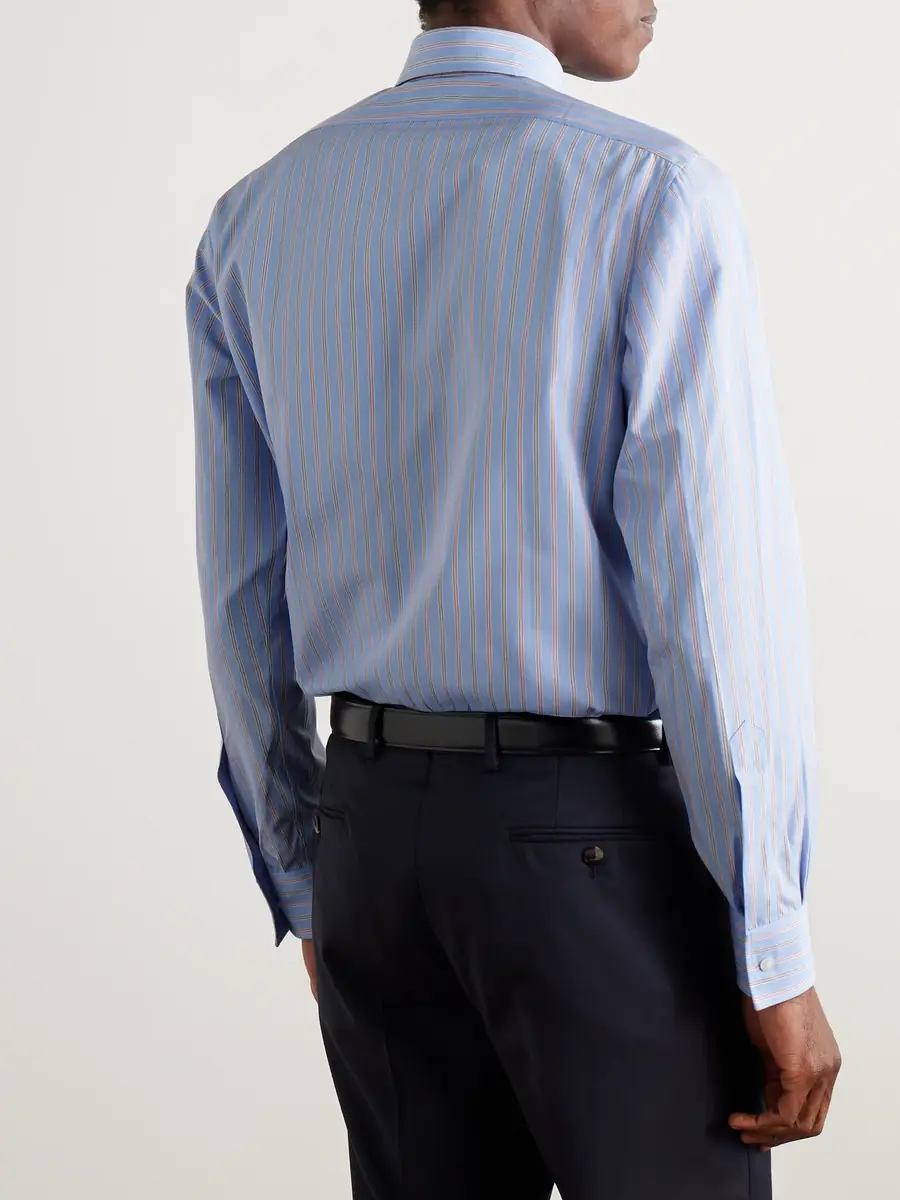 Charvet Striped Cotton-Poplin Shirt - Men | Thumbnail 3