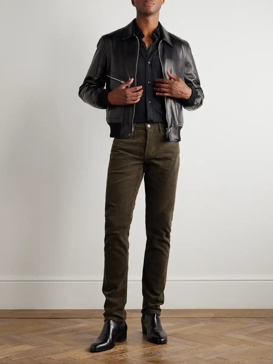 Tom Ford Slim-Fit Cotton-Blend Corduroy Trousers - Men | Thumbnail 2 Tom Ford Slim-Fit Cotton-Blend Corduroy Trousers - Men | Thumbnail 2