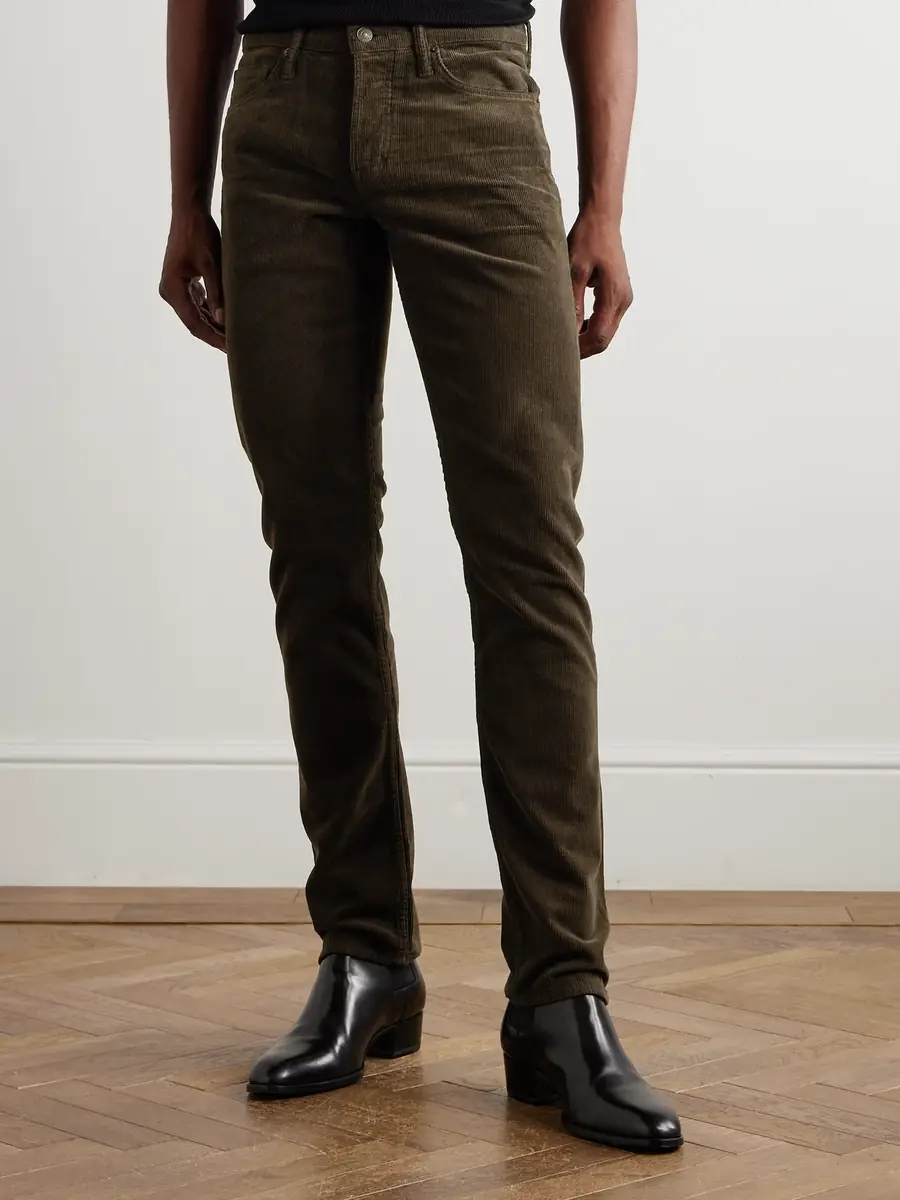 Tom Ford Slim-Fit Cotton-Blend Corduroy Trousers - Men | Thumbnail 3 Tom Ford Slim-Fit Cotton-Blend Corduroy Trousers - Men | Thumbnail 3