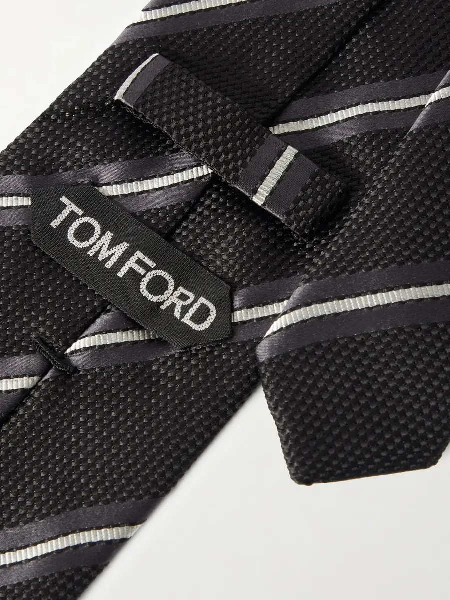 Tom Ford 8cm Striped Knitted Silk Tie - Men | Thumbnail 3
