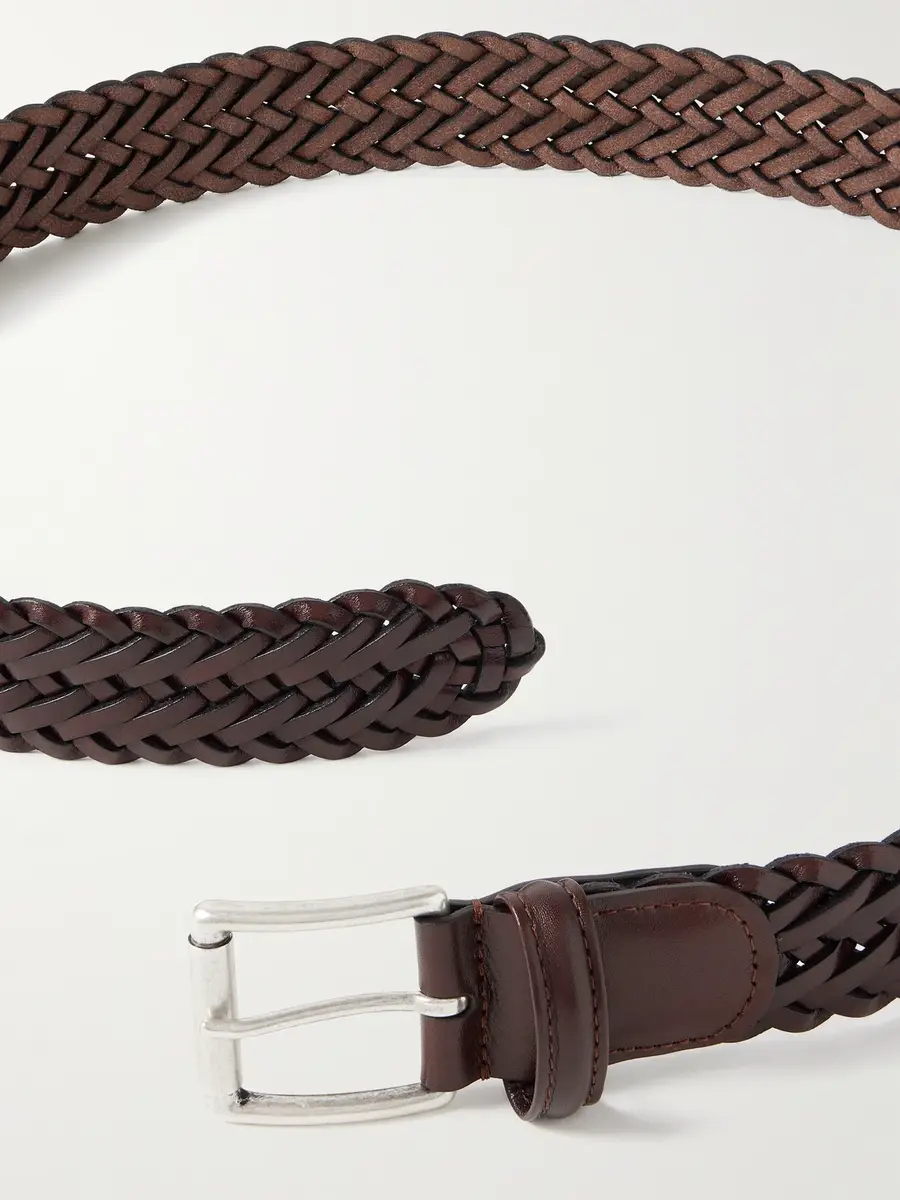 Anderson's 3.5cm Woven Leather Belt - Men | Thumbnail 3