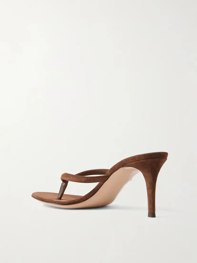 Gianvito Rossi Calypso 70 Suede Mules | Thumbnail 3