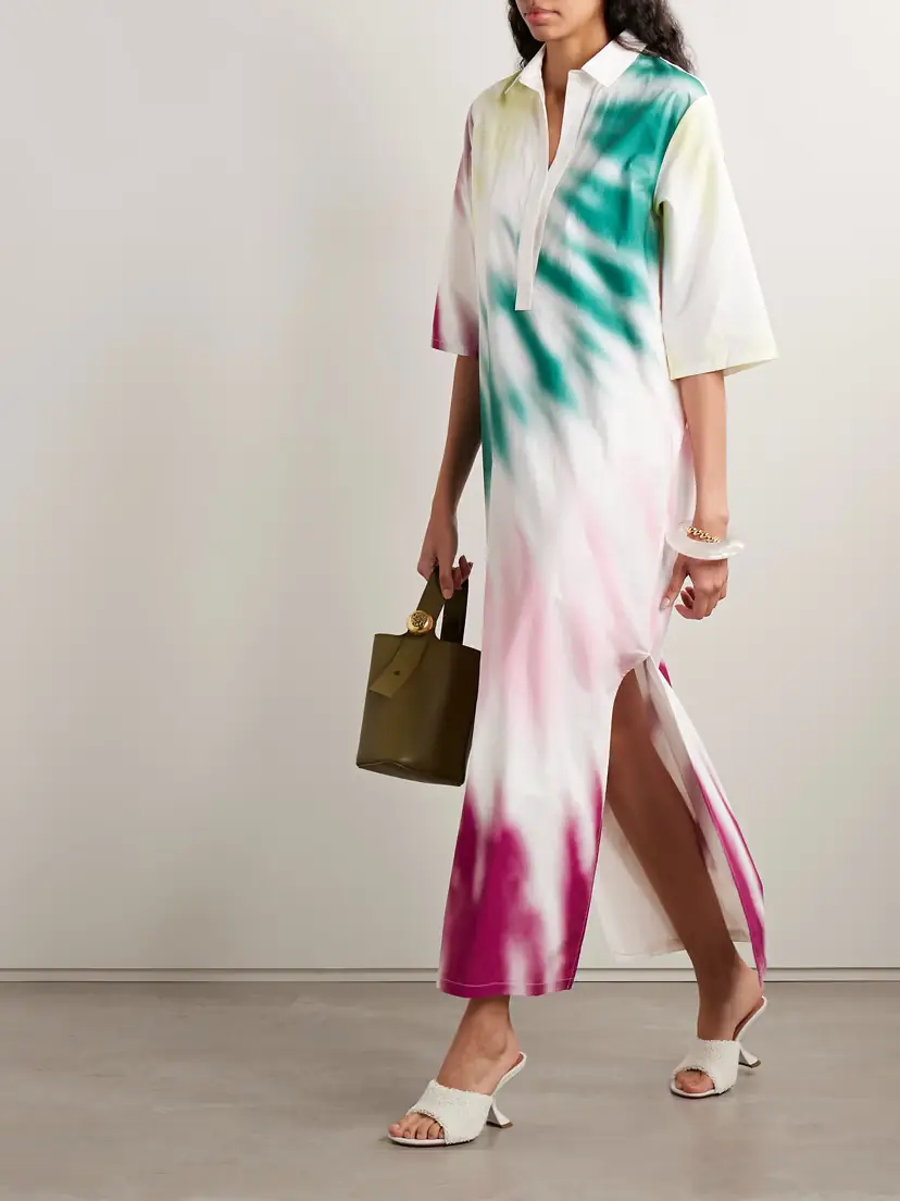 Rosie Assoulin Oversized Tie-dyed Cotton-poplin Maxi Shirt Dress | Thumbnail 2