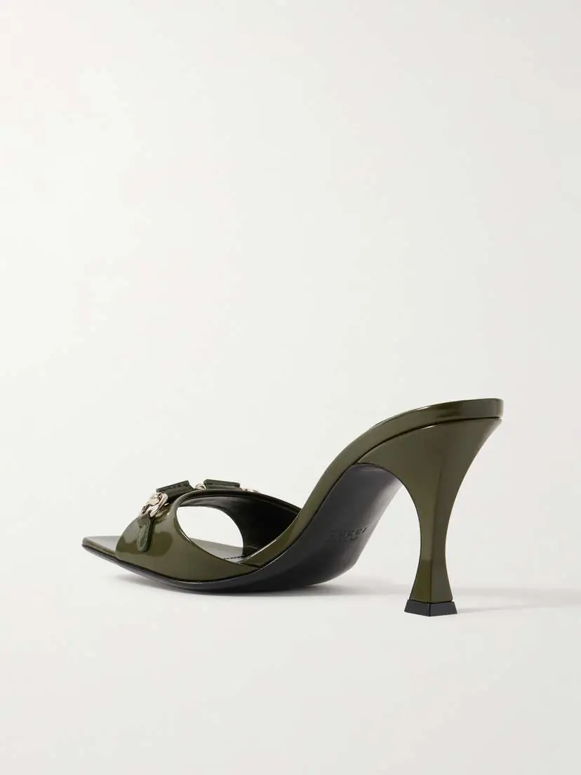 Gucci Selene Horsebit-embellished Patent-leather Mules | Thumbnail 3 Gucci Selene Horsebit-embellished Patent-leather Mules | Thumbnail 3