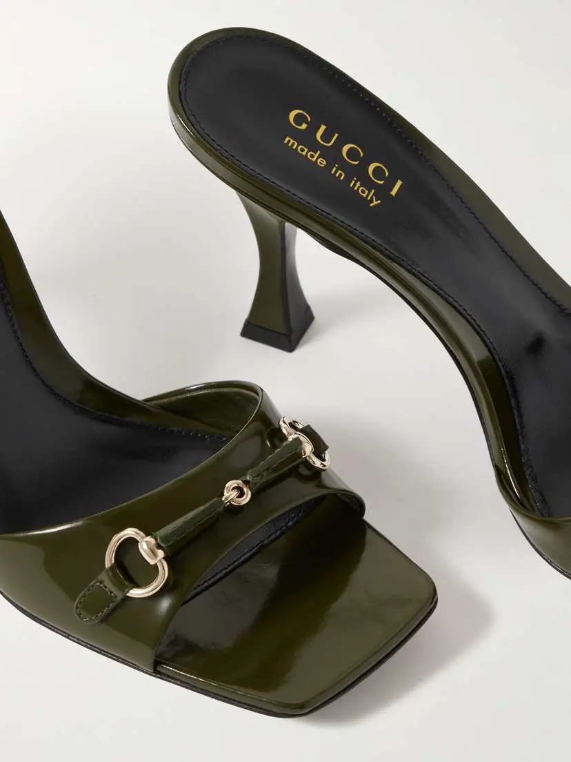 Gucci Selene Horsebit-embellished Patent-leather Mules | Thumbnail 4 Gucci Selene Horsebit-embellished Patent-leather Mules | Thumbnail 4