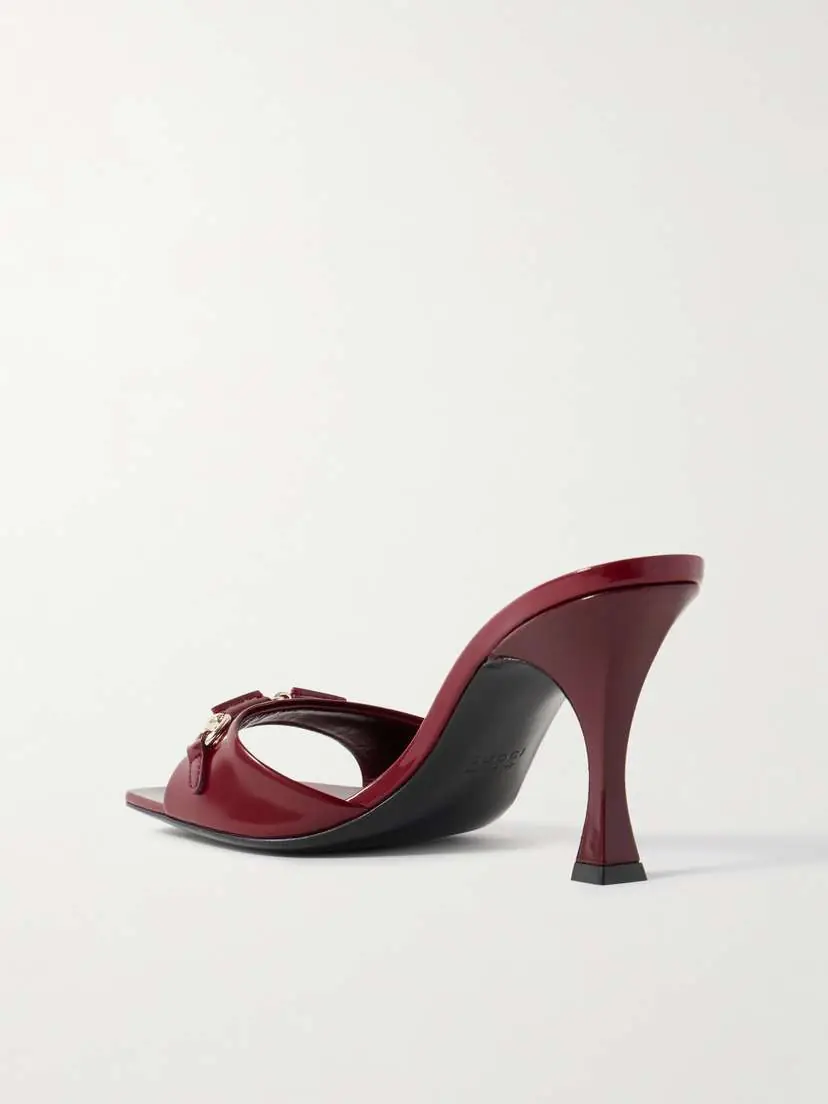 Gucci Selene Horsebit-embellished Patent-leather Mules | Thumbnail 3 Gucci Selene Horsebit-embellished Patent-leather Mules | Thumbnail 3