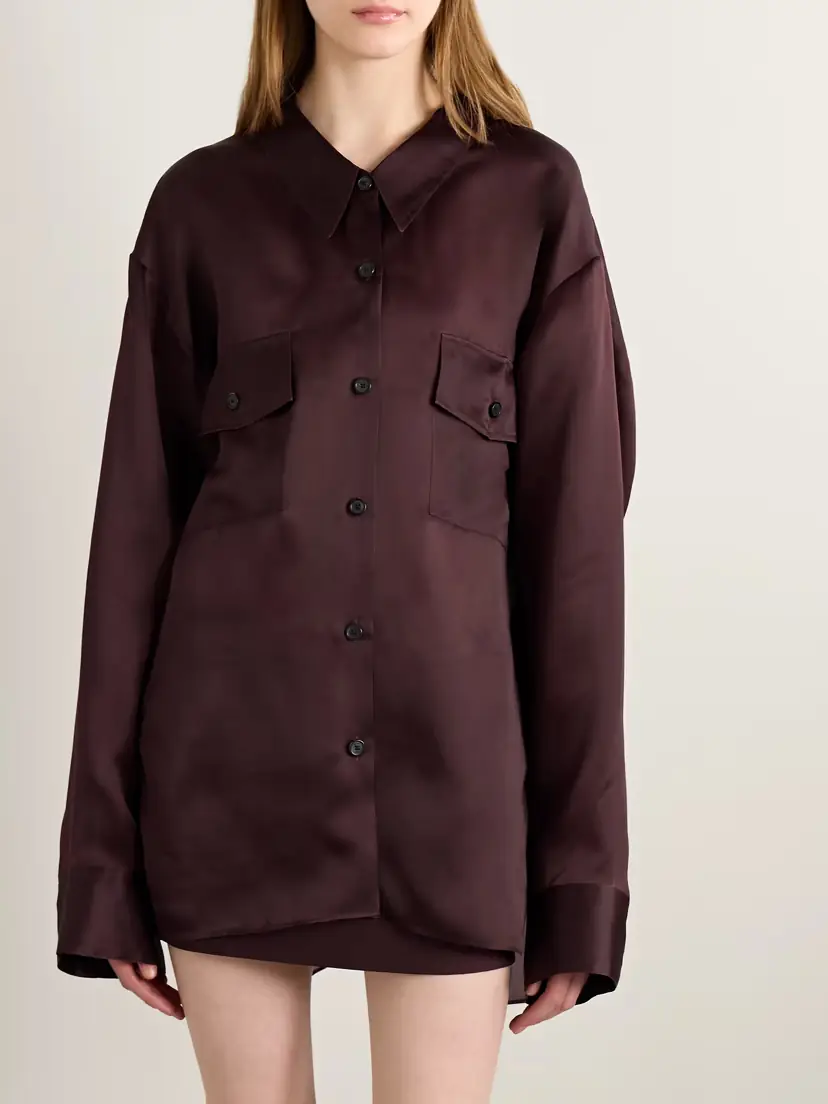Khaite Matteo Oversized Silk-organza Shirt | Thumbnail 3