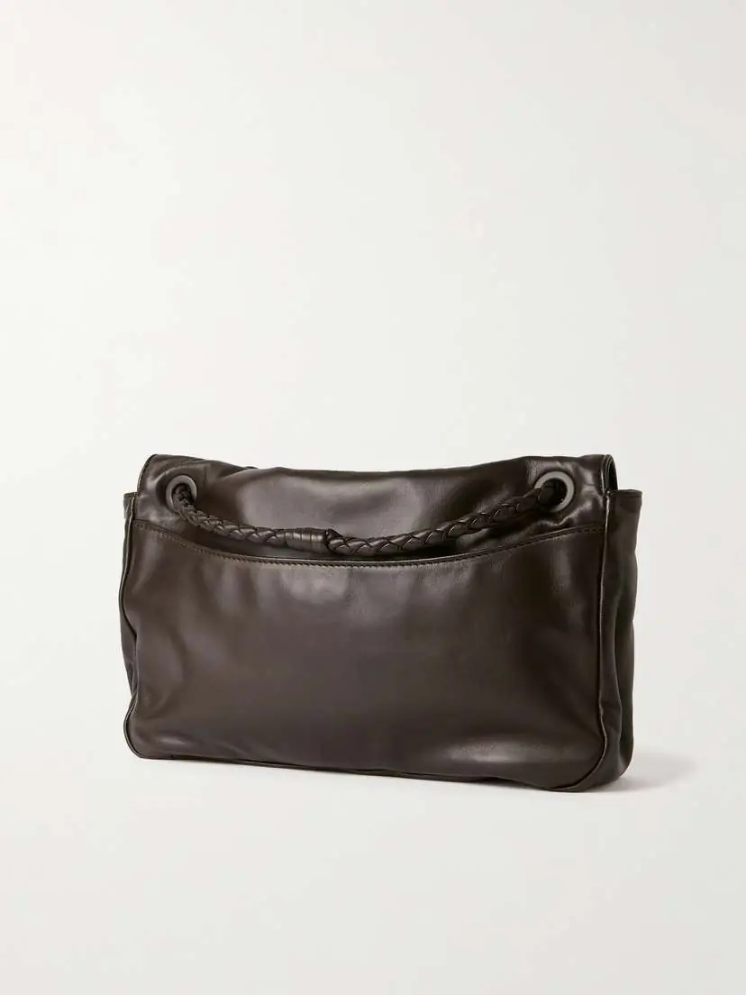 Bottega Veneta Madison Embellished Intrecciato-trimmed Leather Shoulder Bag | Thumbnail 3 Bottega Veneta Madison Embellished Intrecciato-trimmed Leather Shoulder Bag | Thumbnail 3