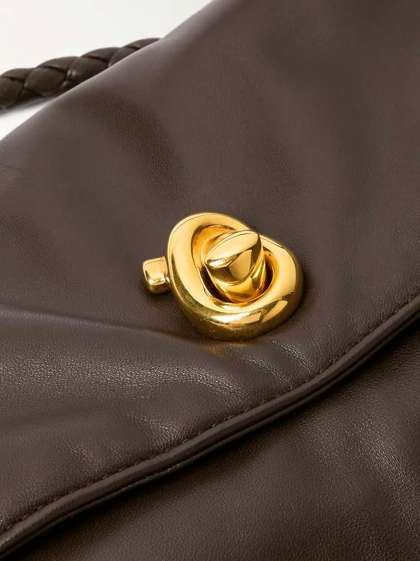 Bottega Veneta Madison Embellished Intrecciato-trimmed Leather Shoulder Bag | Thumbnail 4 Bottega Veneta Madison Embellished Intrecciato-trimmed Leather Shoulder Bag | Thumbnail 4