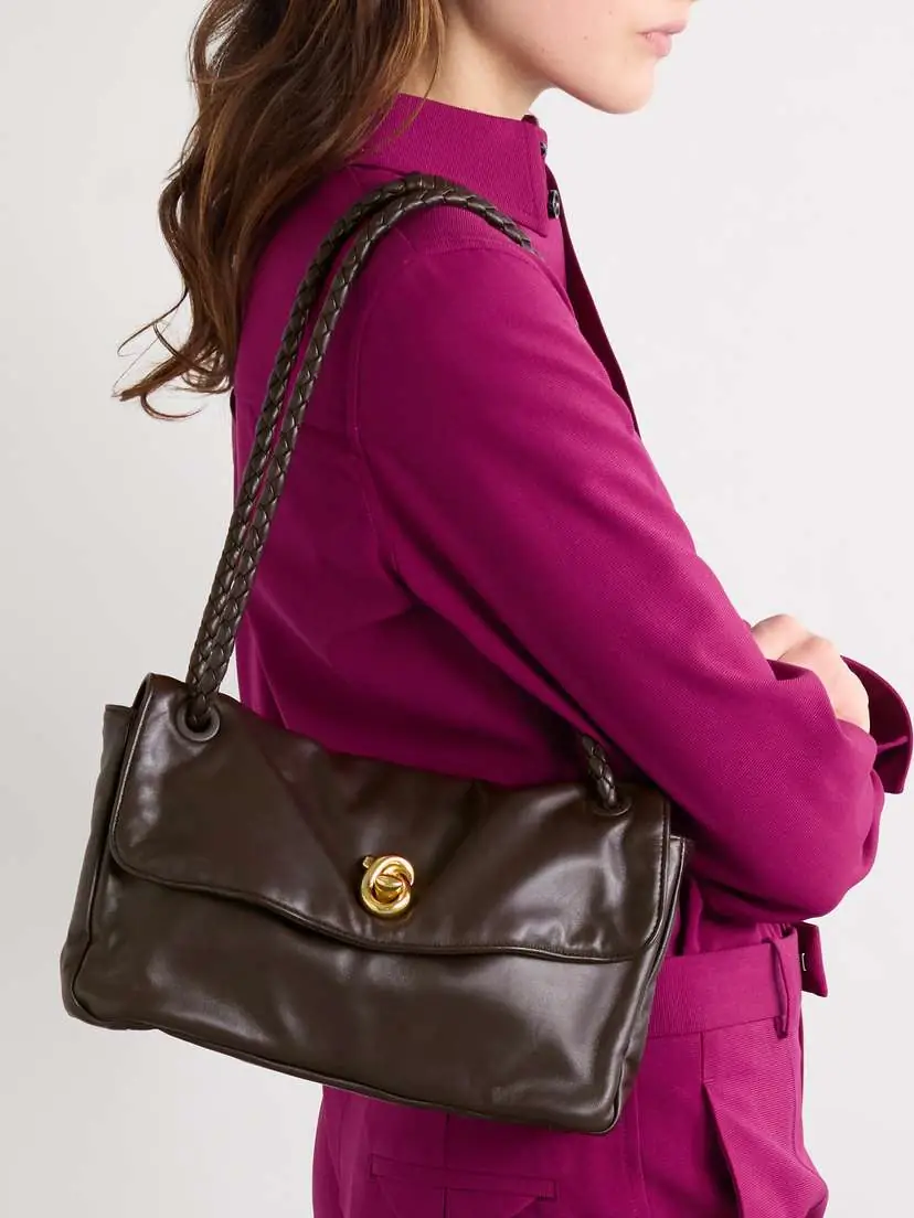Bottega Veneta Madison Embellished Intrecciato-trimmed Leather Shoulder Bag | Thumbnail 6 Bottega Veneta Madison Embellished Intrecciato-trimmed Leather Shoulder Bag | Thumbnail 6