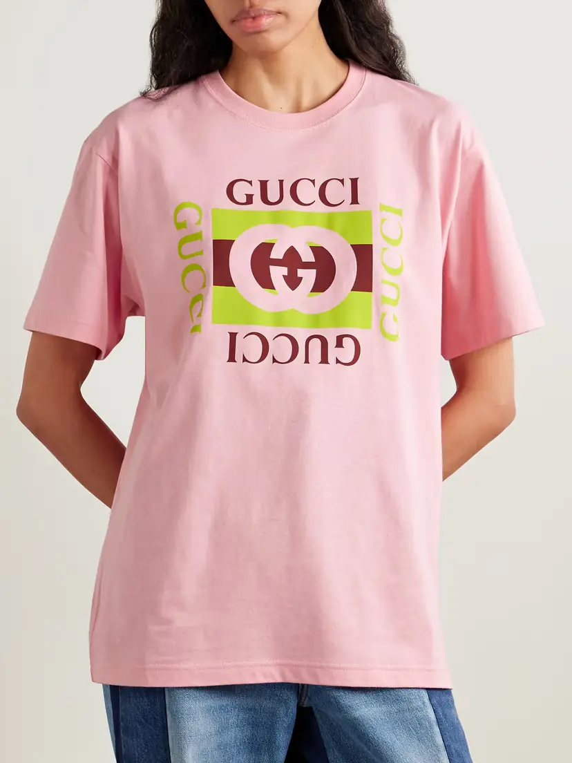 Gucci Oversized Printed Cotton-jersey T-shirt | Thumbnail 3
