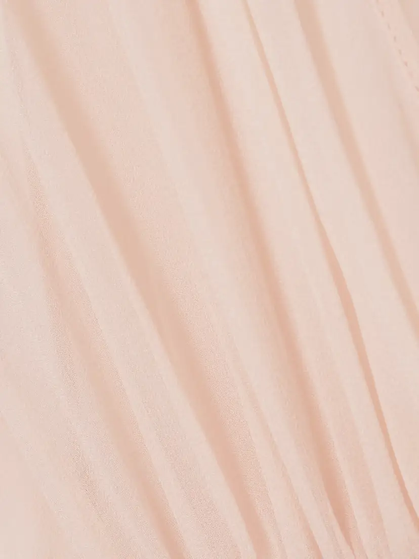 Saint Laurent Pleated Silk-chiffon Maxi Dress | Thumbnail 4
