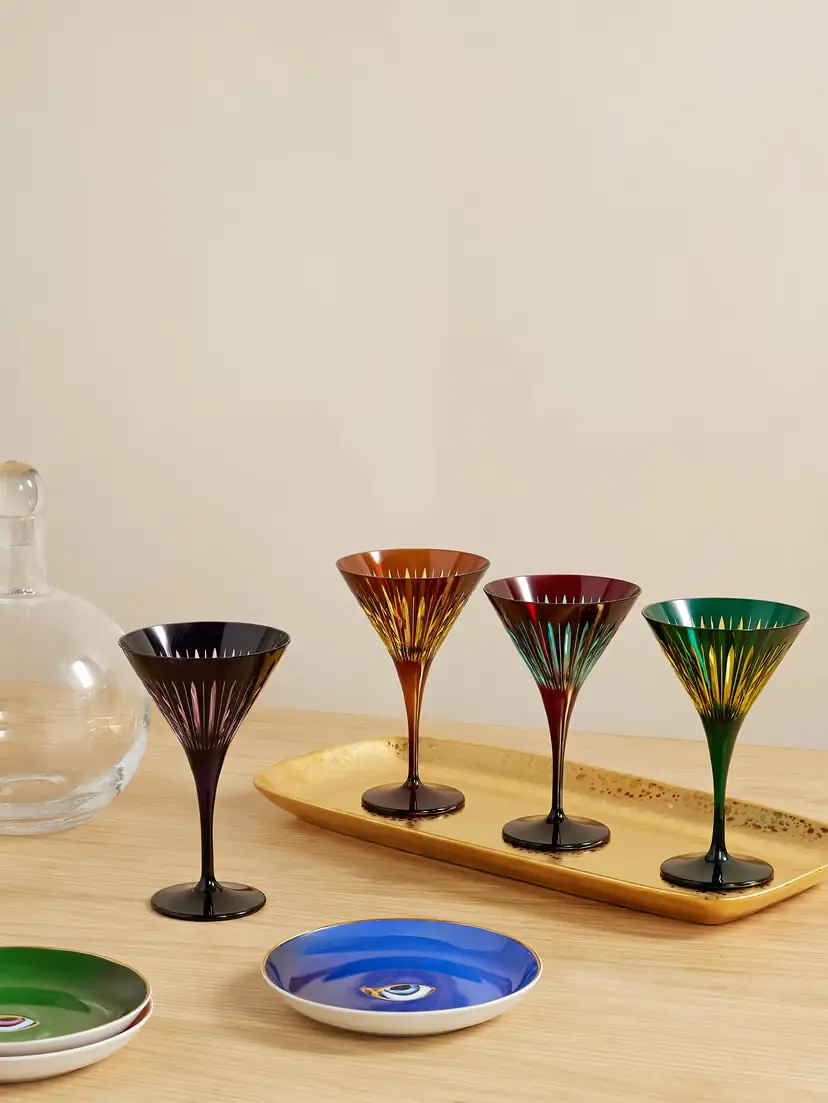 L'Objet Prism Set Of Four Martini Glasses | Thumbnail 2 L'Objet Prism Set Of Four Martini Glasses | Thumbnail 2