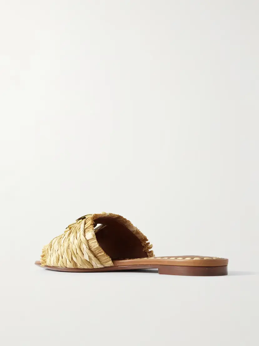 Dolce & Gabbana Embellished Braided Raffia Sandals | Thumbnail 3 Dolce & Gabbana Embellished Braided Raffia Sandals | Thumbnail 3