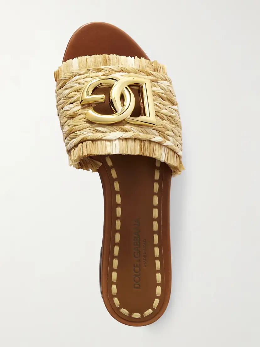Dolce & Gabbana Embellished Braided Raffia Sandals | Thumbnail 5 Dolce & Gabbana Embellished Braided Raffia Sandals | Thumbnail 5