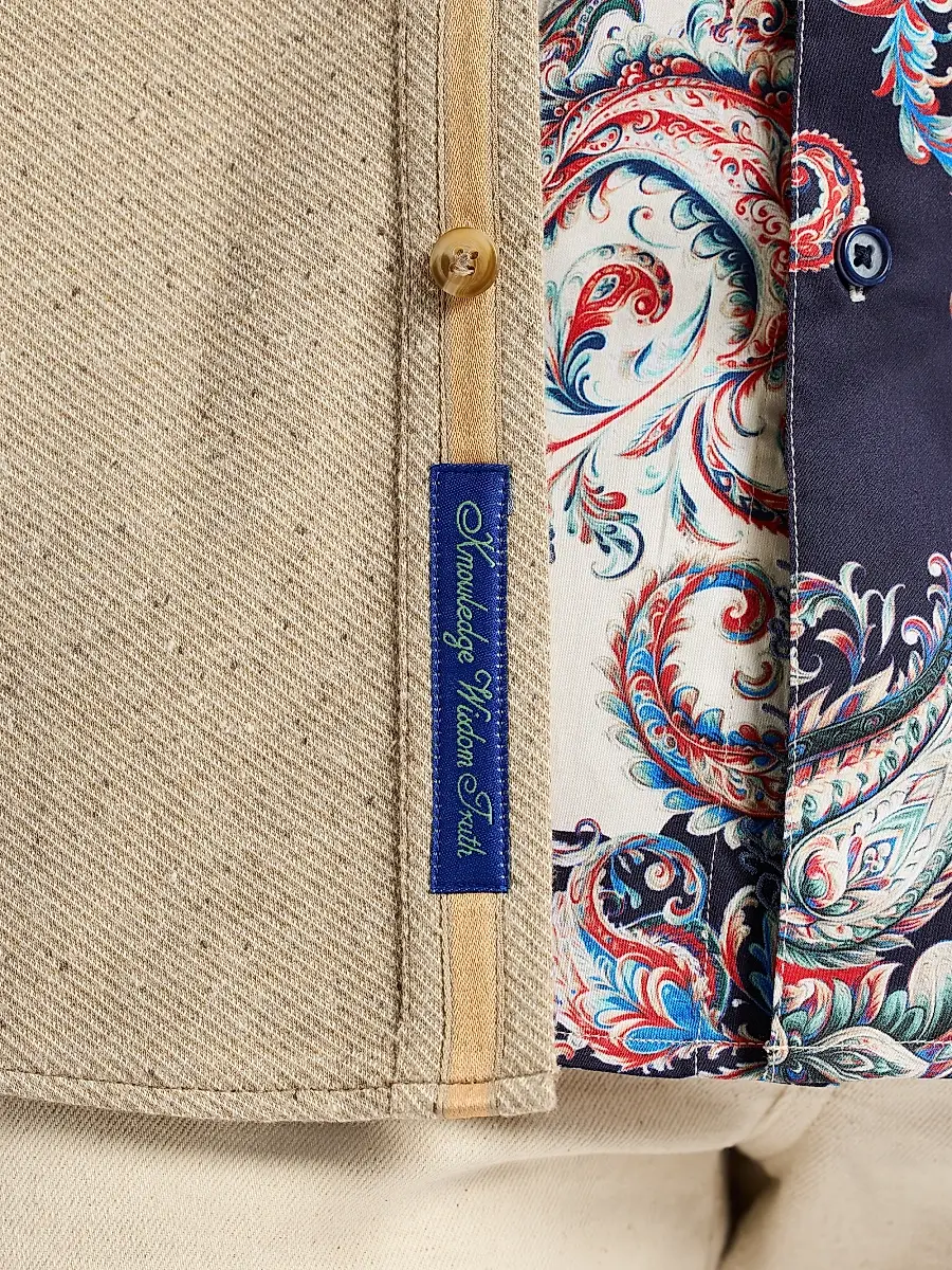 Robert Graham Men's Vigano Knit Cotton Shirt Jacket - Oatmeal | Thumbnail 6