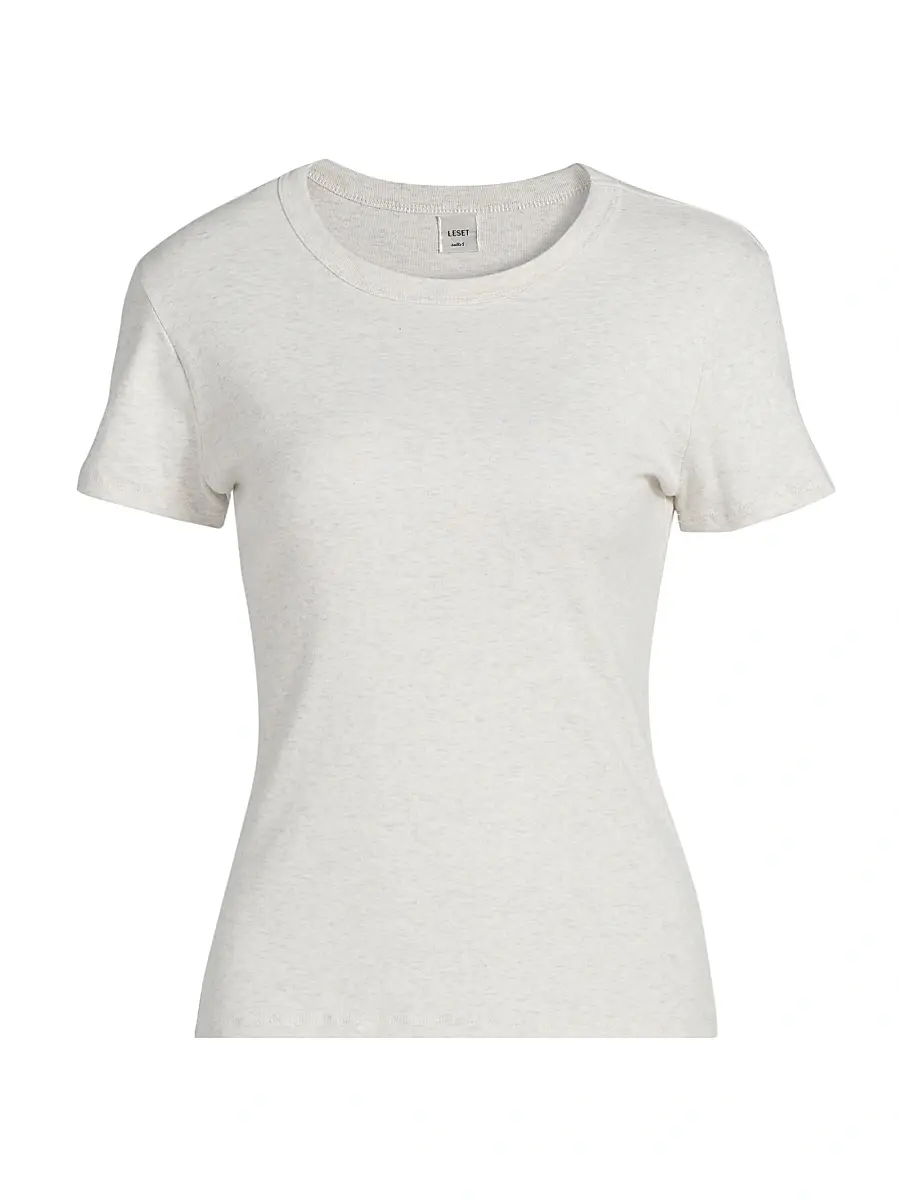 Leset Women's Nando Slim Fit Cotton T-Shirt - Black | Image 1 Leset Women's Nando Slim Fit Cotton T-Shirt - Black | Image 1