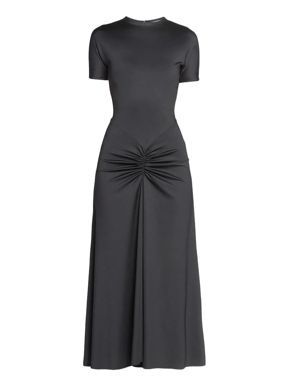 Women's Gathered Cotton T-Shirt Midi-Dress