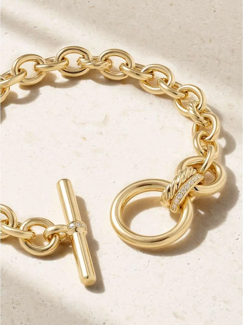 David Yurman Dy Mercer® 18-karat Gold Diamond Bracelet | Thumbnail 3