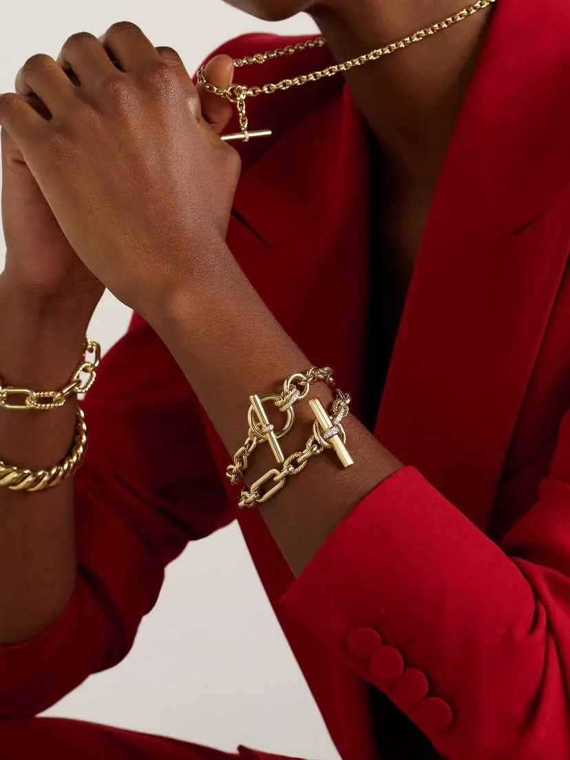 David Yurman Dy Mercer® 18-karat Gold Diamond Bracelet | Thumbnail 4