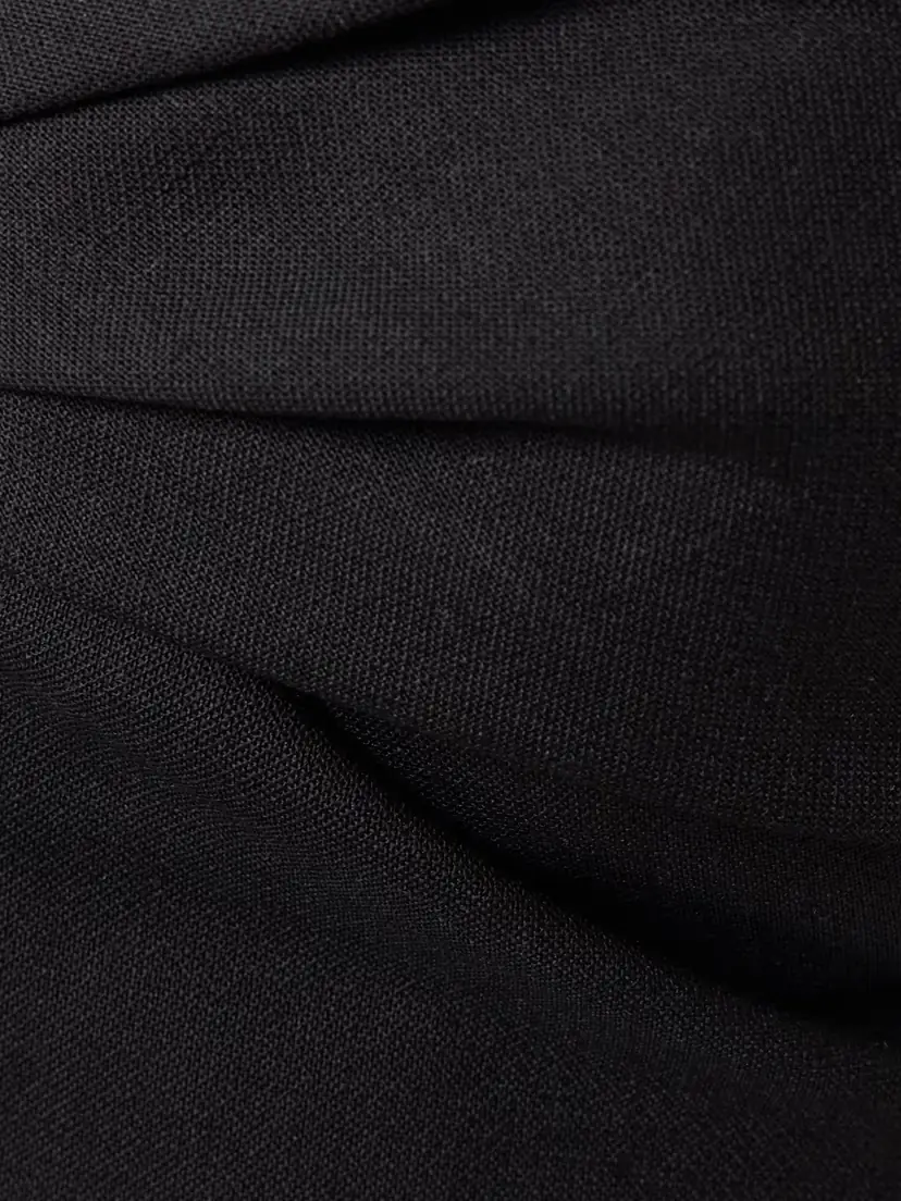 Carolina Herrera Strapless Ruched Wool-blend Midi Dress | Thumbnail 4 Carolina Herrera Strapless Ruched Wool-blend Midi Dress | Thumbnail 4