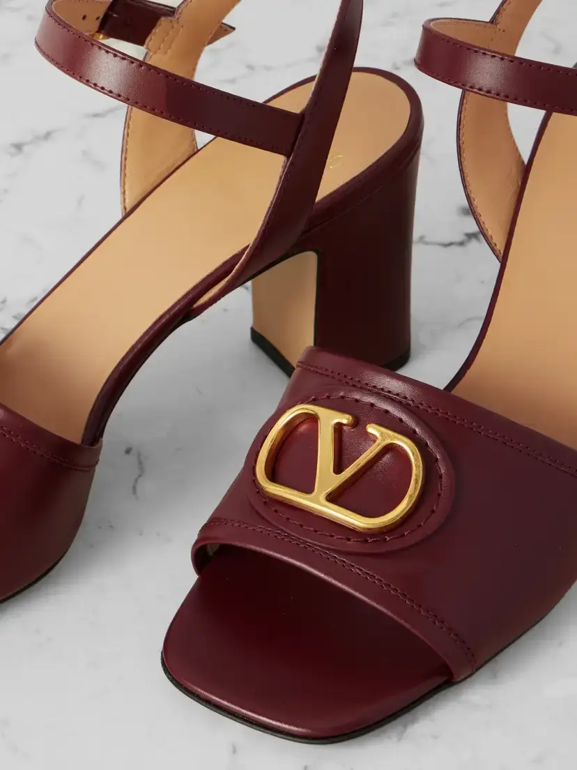 Valentino Garavani Vlogo 75 Leather Sandals | Thumbnail 4 Valentino Garavani Vlogo 75 Leather Sandals | Thumbnail 4