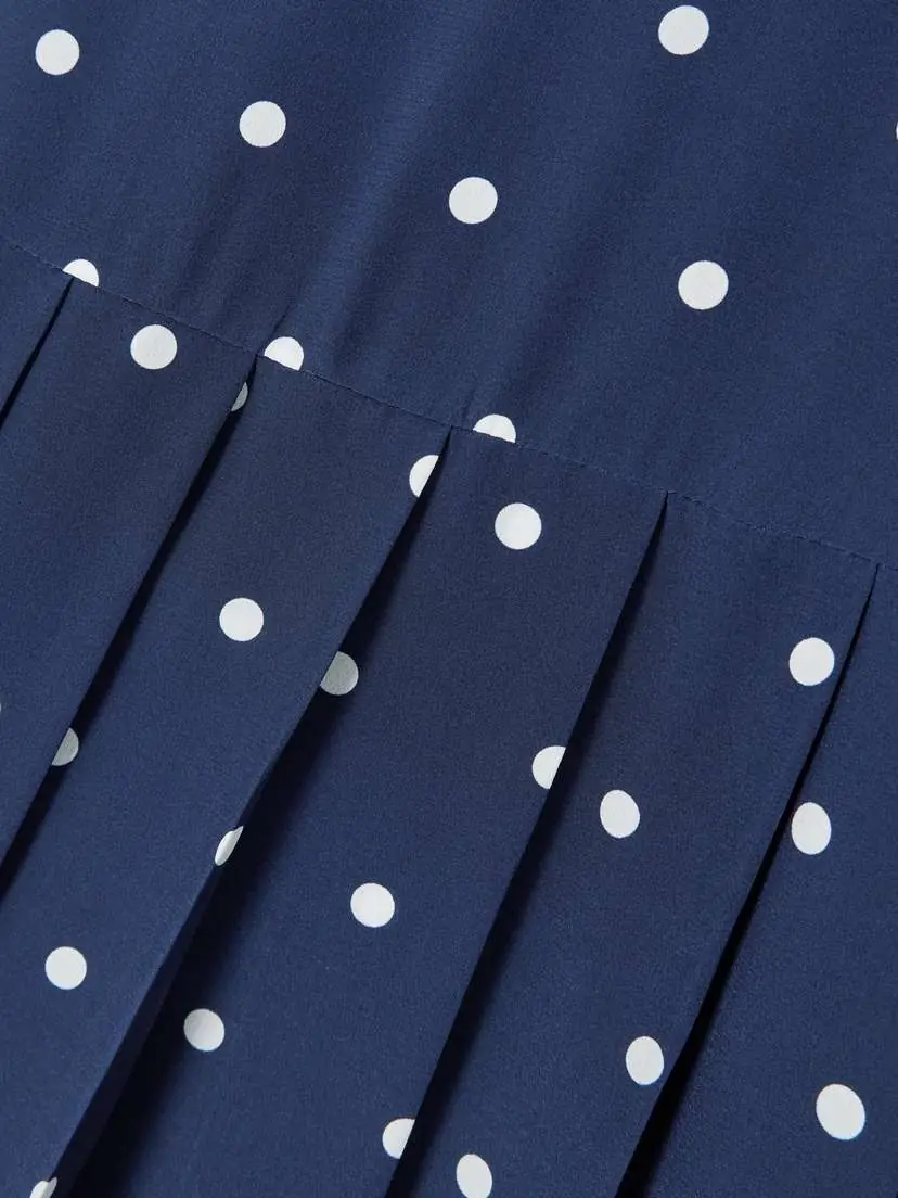 Alessandra Rich Pleated Polka-dot Silk Midi Skirt | Thumbnail 5 Alessandra Rich Pleated Polka-dot Silk Midi Skirt | Thumbnail 5