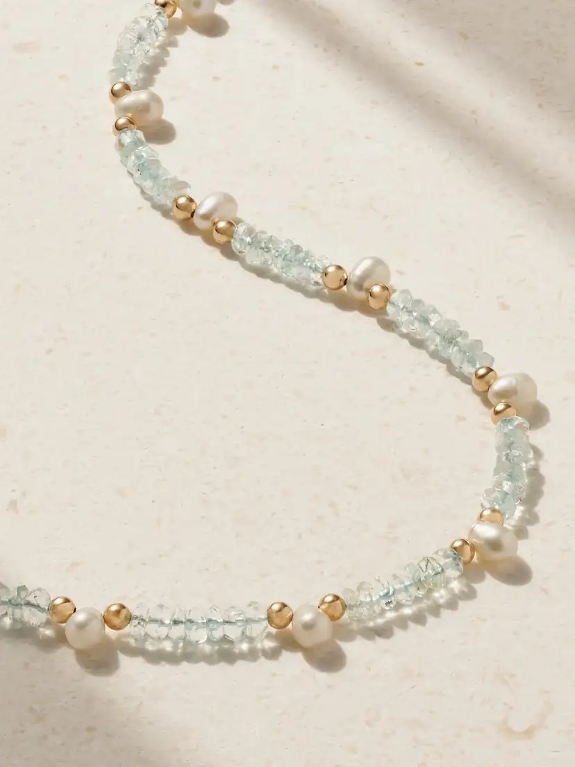 JIA JIA , Aquamarine And Pearl Necklace | Thumbnail 4 JIA JIA , Aquamarine And Pearl Necklace | Thumbnail 4