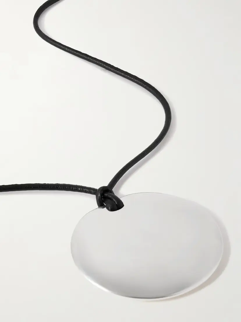 Sophie Buhai Medium Full Moon Cord And Silver Necklace | Thumbnail 4 Sophie Buhai Medium Full Moon Cord And Silver Necklace | Thumbnail 4
