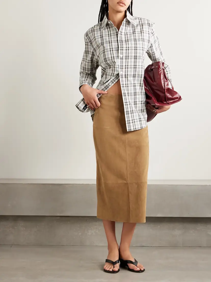 Proenza Schouler Nadia Suede Midi Skirt | Thumbnail 2