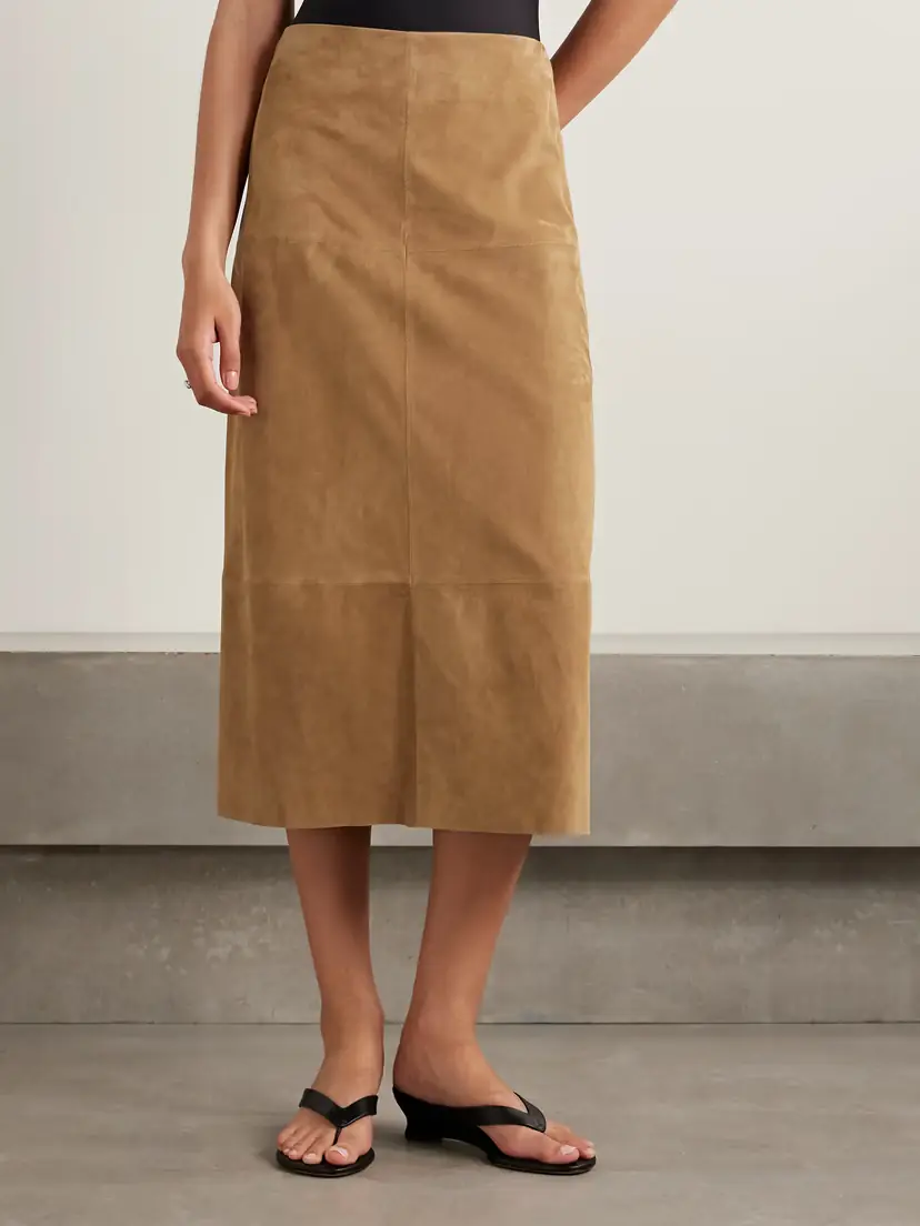 Proenza Schouler Nadia Suede Midi Skirt | Thumbnail 3