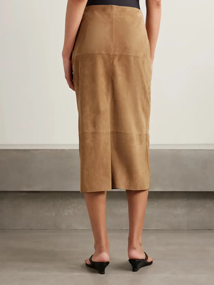 Proenza Schouler Nadia Suede Midi Skirt | Thumbnail 4