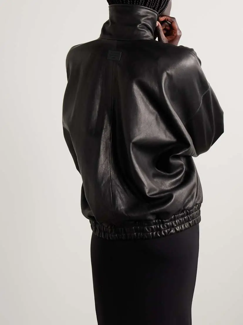 Acne Studios Leather Bomber Jacket | Thumbnail 4 Acne Studios Leather Bomber Jacket | Thumbnail 4