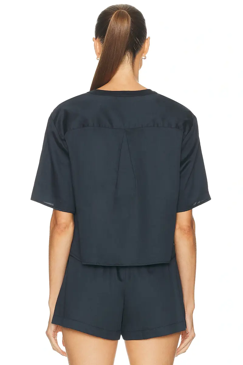 LESET Yoko Short Sleeve Henley Top | Thumbnail 3
