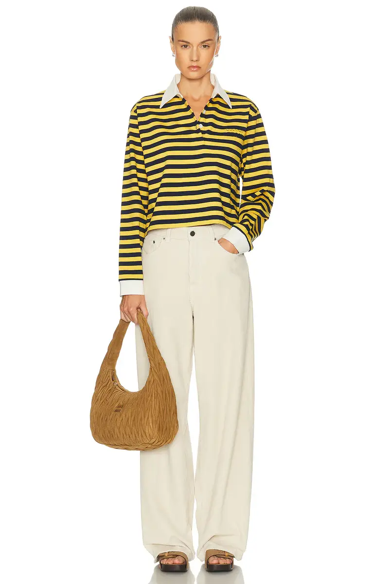 Miu Miu Long Sleeve Rugby Top | Thumbnail 4 Miu Miu Long Sleeve Rugby Top | Thumbnail 4