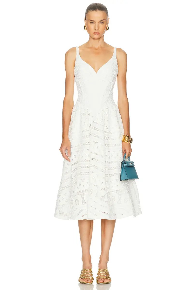 PatBo Rhythmic Lace Midi Dress