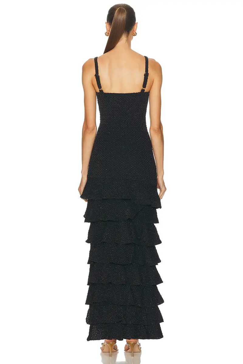 PatBo Gavea Mesh Flutter Midi Dress | Thumbnail 4