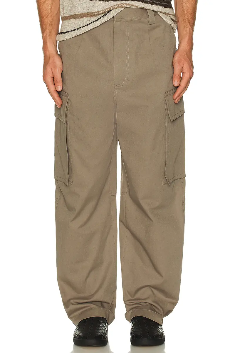 Bottega Veneta Washed Irregular Cotton Twill Cargo Trousers | Thumbnail 3