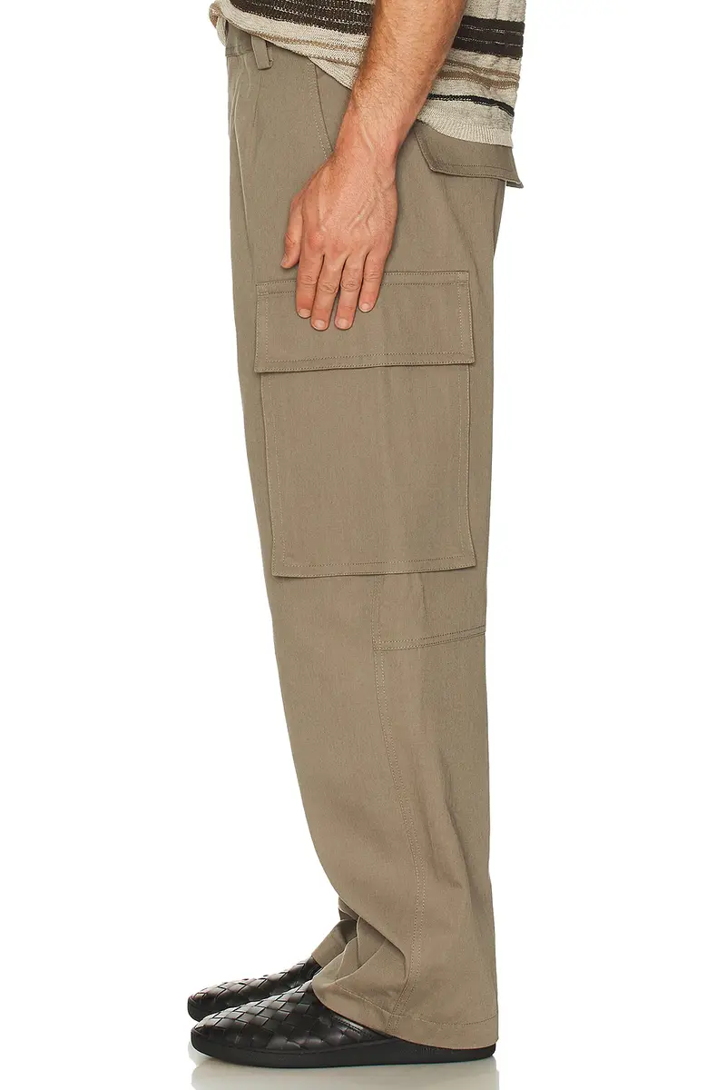 Bottega Veneta Washed Irregular Cotton Twill Cargo Trousers | Thumbnail 4
