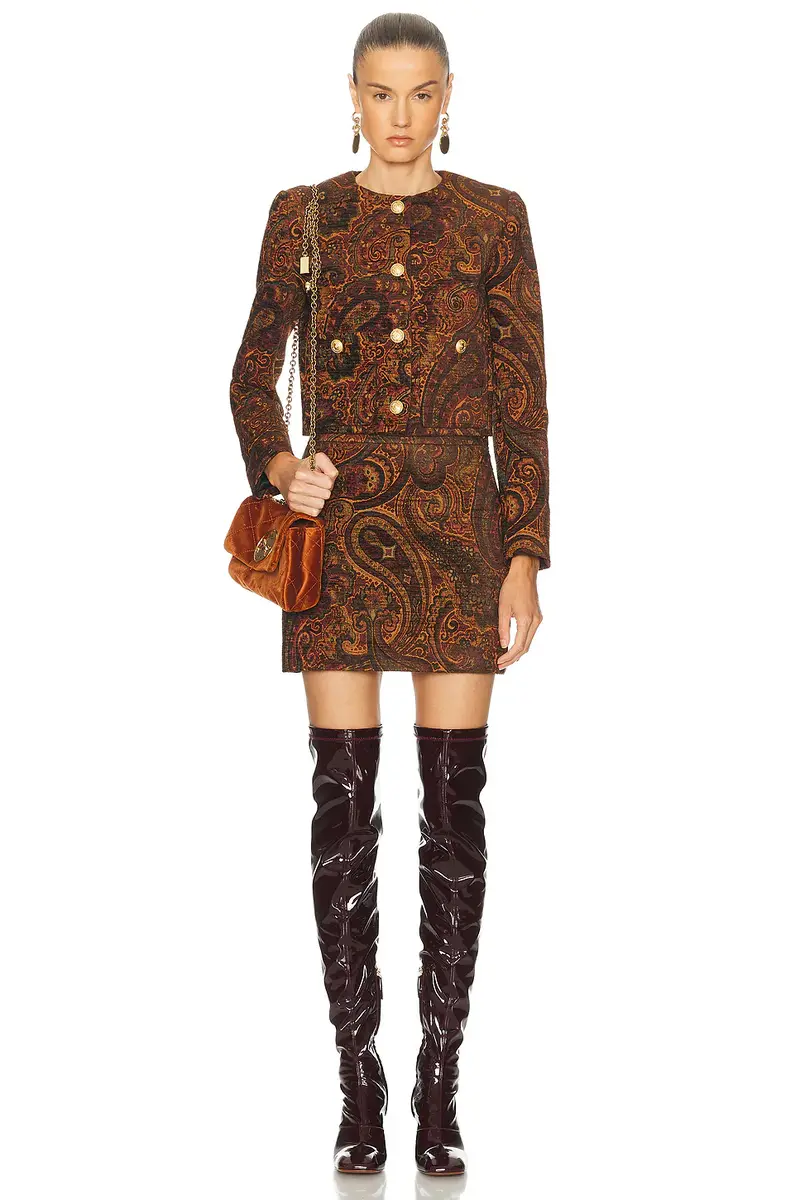 Chloe Wool Paisley Skirt | Thumbnail 5 Chloe Wool Paisley Skirt | Thumbnail 5