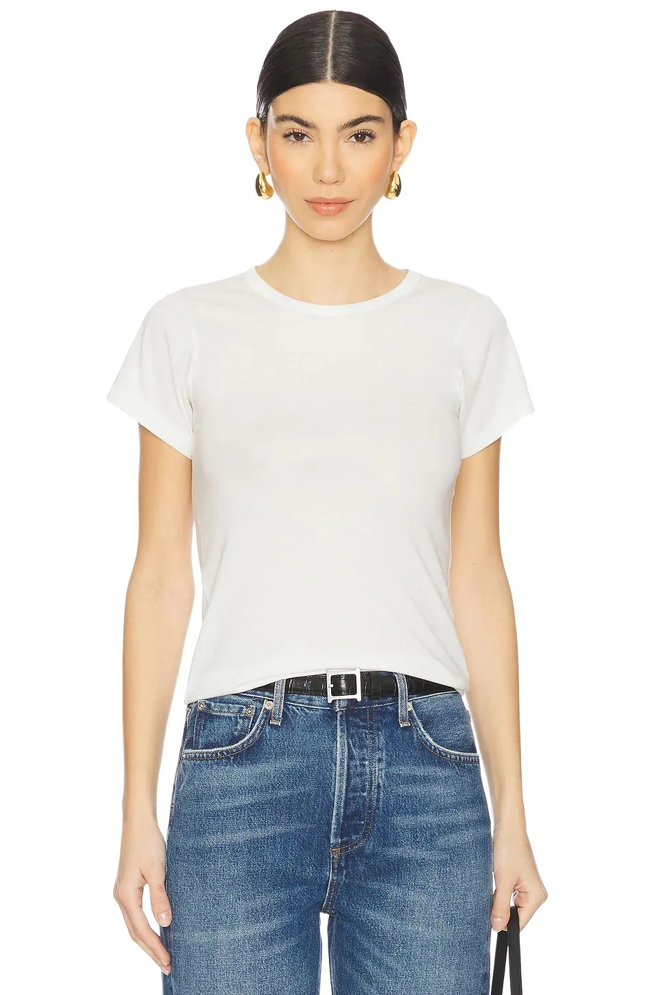 Fitted Crewneck Short Sleeve T-Shirt Fitted Crewneck Short Sleeve T-Shirt