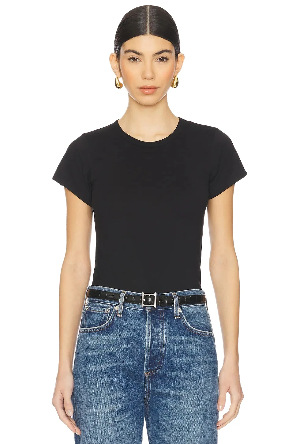 ÉTERNE Fitted Crewneck Short Sleeve T-Shirt