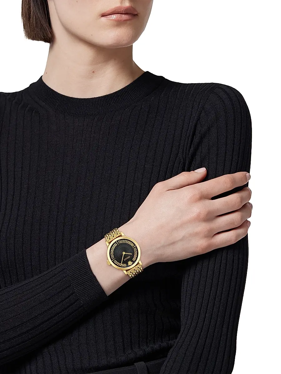 Versace Women's Greca Fortuna Goldtone Bracelet Watch/35MM - Yellow Gold | Thumbnail 2