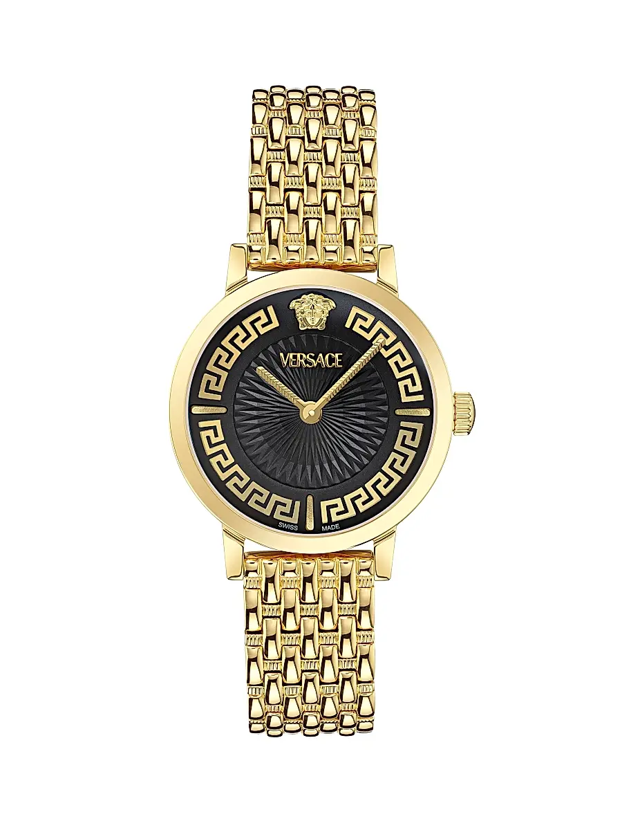 Women's Greca Fortuna Goldtone Bracelet Watch/35MM - Yellow Gold