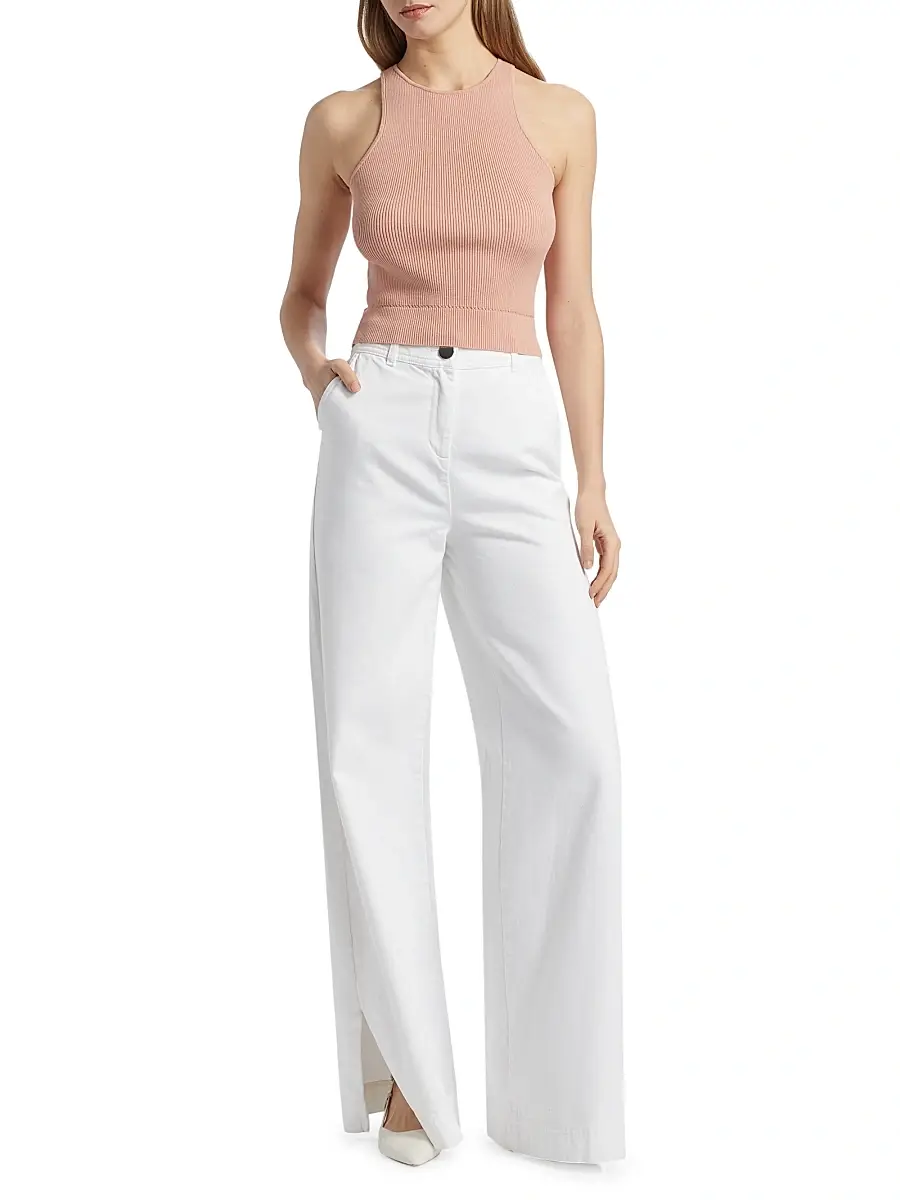 Toccin Women's Eileen Slit Wide-Leg Pants | Thumbnail 2