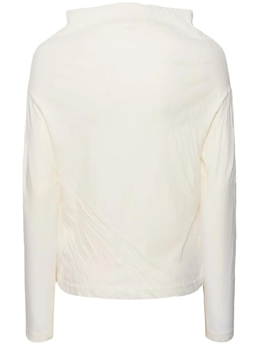 YOHJI YAMAMOTO Twist Jersey Off Neck Long Sleeve Top | Thumbnail 5